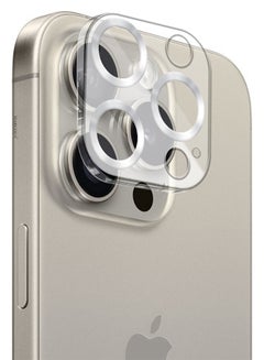 MARGOUN iPhone 15 Pro Camera Lens Protector Tempered Glass 9H Hardness Ultra HD Anti-Scratch Easy To Install Case Friendly Full Coverage Guard Silver  - Image 1