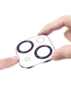 MARGOUN iPhone 15 Plus Camera Lens Protector Tempered Glass 9H Hardness Ultra HD Anti-Scratch Easy To Install Case Friendly Full Coverage Guard Purple  - Image 3