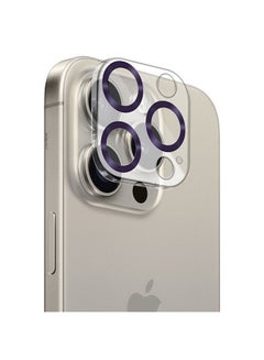 MARGOUN iPhone 15 Pro Max Camera Lens Protector Tempered Glass 9H Hardness Ultra HD Anti-Scratch Easy To Install Case Friendly Full Coverage Guard Purple  - Image 1