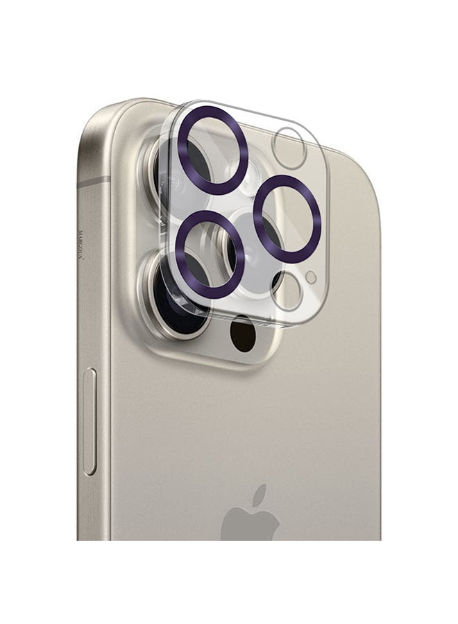 MARGOUN - iPhone 15 Pro Max Camera Lens Protector Tempered Glass 9H Hardness Ultra HD Anti-Scratch Easy To Install Case Friendly Full Coverage Guard Purple - Image 1