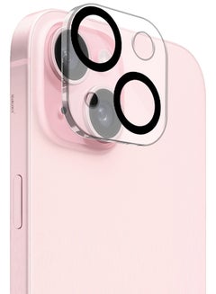MARGOUN iPhone 15 Plus Camera Lens Protector Tempered Glass 9H Hardness Ultra HD Anti-Scratch Easy To Install Case Friendly Full Coverage Guard Black  - Image 1