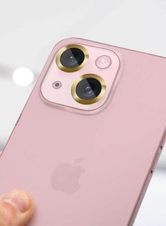 MARGOUN iPhone 15 Plus Camera Lens Protector Tempered Glass 9H Hardness Ultra HD Anti-Scratch Easy To Install Case Friendly Full Coverage Guard Gold  - Image 5
