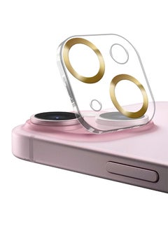 MARGOUN iPhone 15 Plus Camera Lens Protector Tempered Glass 9H Hardness Ultra HD Anti-Scratch Easy To Install Case Friendly Full Coverage Guard Gold  - Image 2