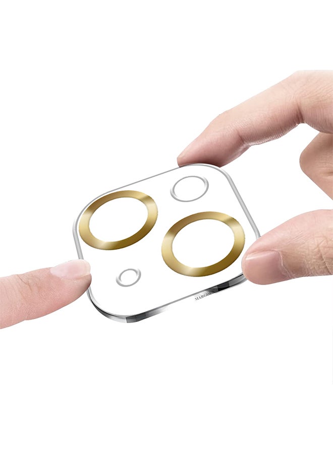 MARGOUN - iPhone 15 Plus Camera Lens Protector Tempered Glass 9H Hardness Ultra HD Anti-Scratch Easy To Install Case Friendly Full Coverage Guard Gold - Image 1