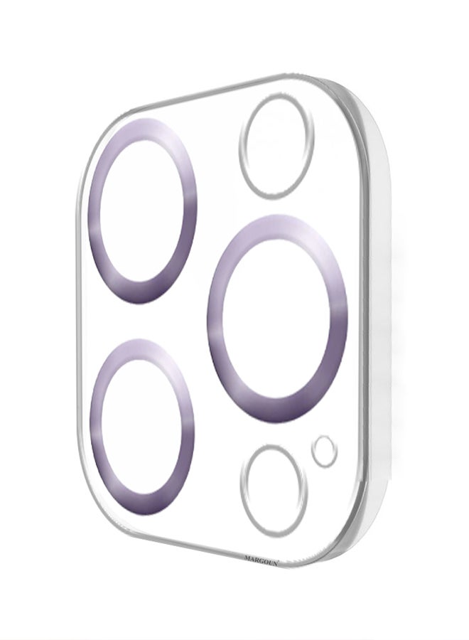 MARGOUN - iPhone 15 Pro Camera Lens Protector Tempered Glass 9H Hardness Ultra HD Anti-Scratch Easy To Install Case Friendly Full Coverage Guard Light Purple - Image 1