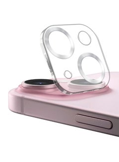 MARGOUN iPhone 15 Plus Camera Lens Protector Tempered Glass 9H Hardness Ultra HD Anti-Scratch Easy To Install Case Friendly Full Coverage Guard Silver  - Image 2