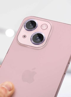 MARGOUN iPhone 15 Camera Lens Protector Tempered Glass 9H Hardness Ultra HD Anti-Scratch Easy To Install Case Friendly Full Coverage Guard Light Light Purple  - Image 5