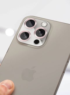 MARGOUN iPhone 15 Pro Camera Lens Protector Tempered Glass 9H Hardness Ultra HD Anti-Scratch Easy To Install Case Friendly Full Coverage Guard Rose Gold  - Image 5