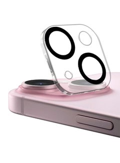 MARGOUN iPhone 15 Camera Lens Protector Tempered Glass 9H Hardness Ultra HD Anti-Scratch Easy To Install Case Friendly Full Coverage Guard Black  - Image 2