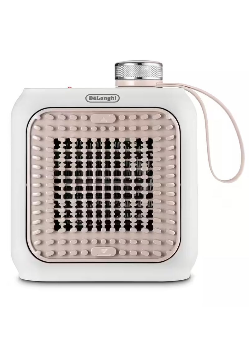 De'Longhi Portable Ceramic Fan Heater - Silent - 360 W HFX10B03.PK Pink  - Image 1