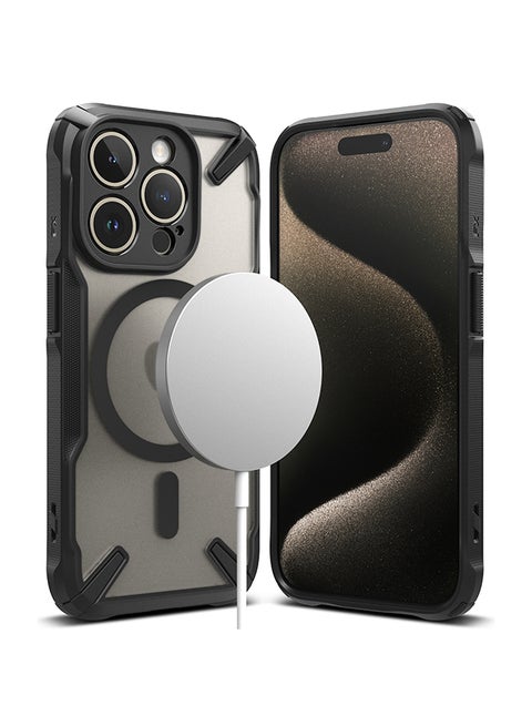 Fusion-X Magnetic Case Compatible With iPhone 15 Pro Case Anti-Fingerprint Rugged Shockproof Protective Phone Cover - Matte Black