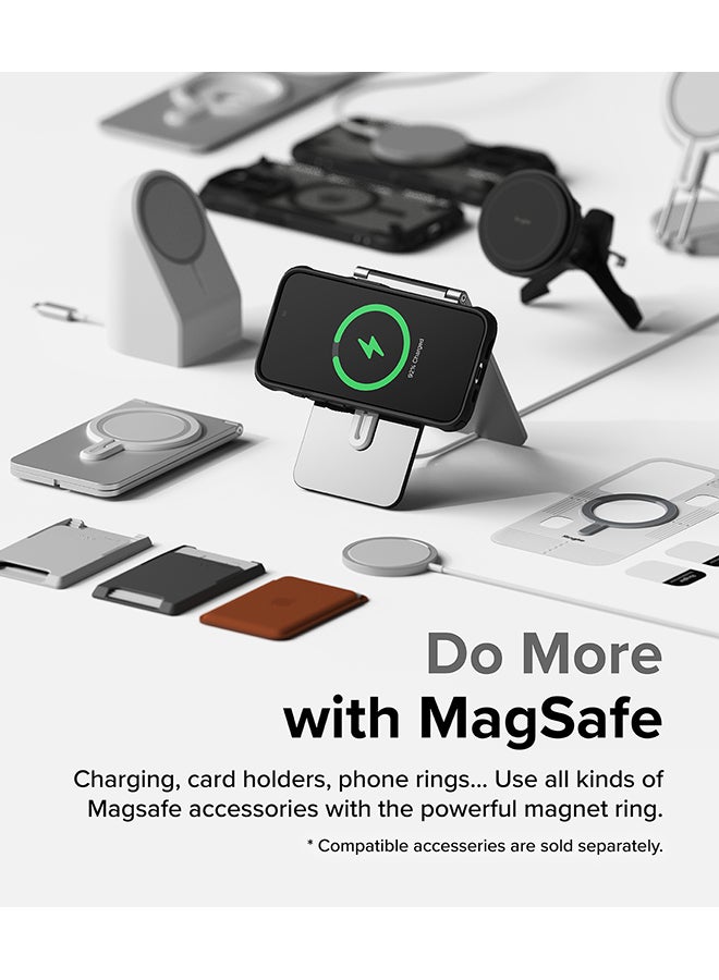 Ringke - Fusion-X Magnetic Case Compatible With iPhone 15 Pro Case Anti-Fingerprint Rugged Shockproof Protective Phone Cover - Matte Black - Image 1