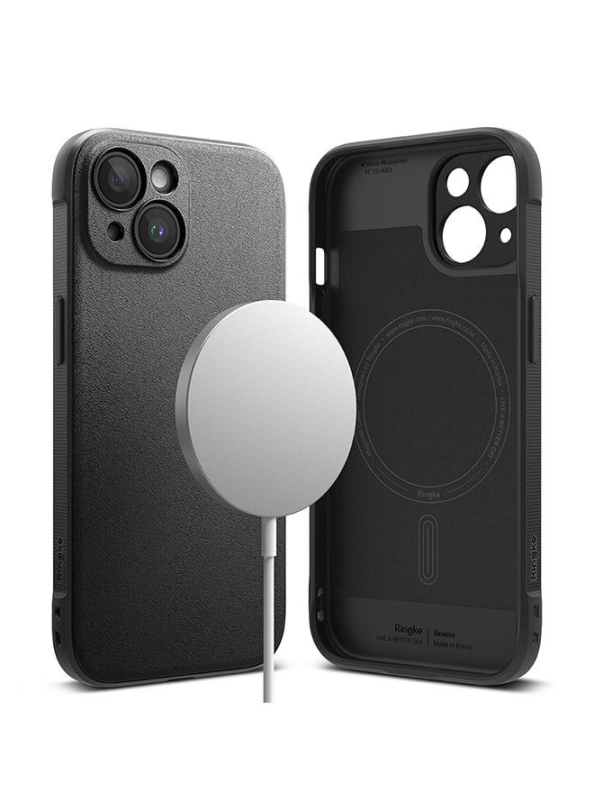Ringke Onyx Magnetic Compatible With iPhone 15 Pro Case, Enhanced Grip Tough Flexible Shockproof Rugged TPU Bumper Drop Protection Phone Cover- Black - Image 1