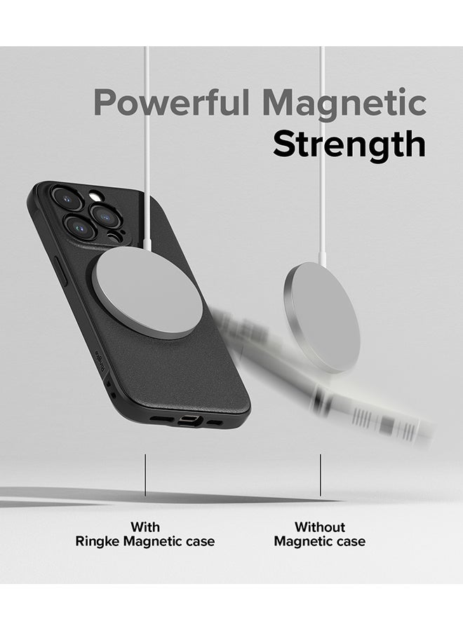 Ringke Onyx Magnetic Compatible With iPhone 15 Pro Case, Enhanced Grip Tough Flexible Shockproof Rugged TPU Bumper Drop Protection Phone Cover- Black - Image 3