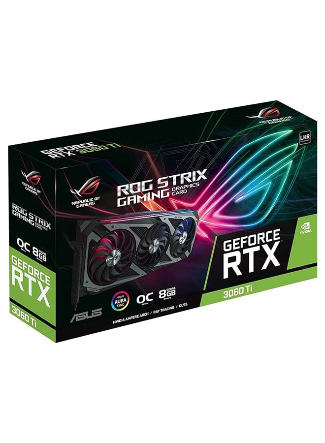 ASUS ROG Strix NVIDIA GeForce RTX 3060 Ti V2 OC Edition Gaming Graphics Card (PCIe 4.0, 8GB GDDR6, LHR, HDMI 2.1, DisplayPort 1.4a, Axial-tech Fan Design, 2.9-slot, Super Alloy Power II, GPU Tweak II) Black - Image 3