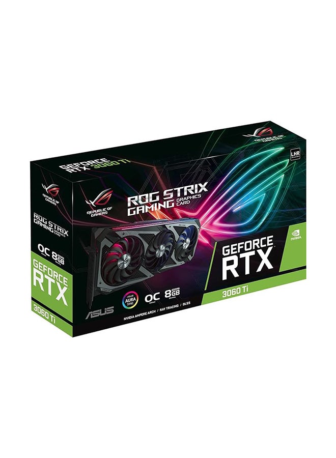 ASUS ROG Strix NVIDIA GeForce RTX 3060 Ti V2 OC Edition Gaming Graphics Card (PCIe 4.0, 8GB GDDR6, LHR, HDMI 2.1, DisplayPort 1.4a, Axial-tech Fan Design, 2.9-slot, Super Alloy Power II, GPU Tweak II) Black - Image 4