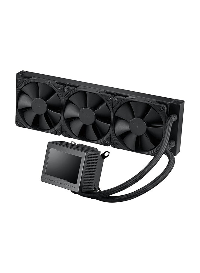 ASUS - ROG Ryujin III 360 all-in-one liquid CPU cooler with 3.5" LCD, Asetek 8th gen pump, pump embedded fan and 3x Noctua 2000 PWM 120mm radiator fans Black - Image 1