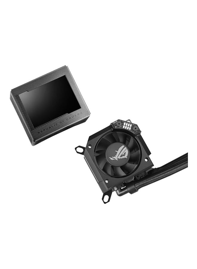 ASUS - ROG Ryujin III 360 all-in-one liquid CPU cooler with 3.5" LCD, Asetek 8th gen pump, pump embedded fan and 3x Noctua 2000 PWM 120mm radiator fans Black - Image 1
