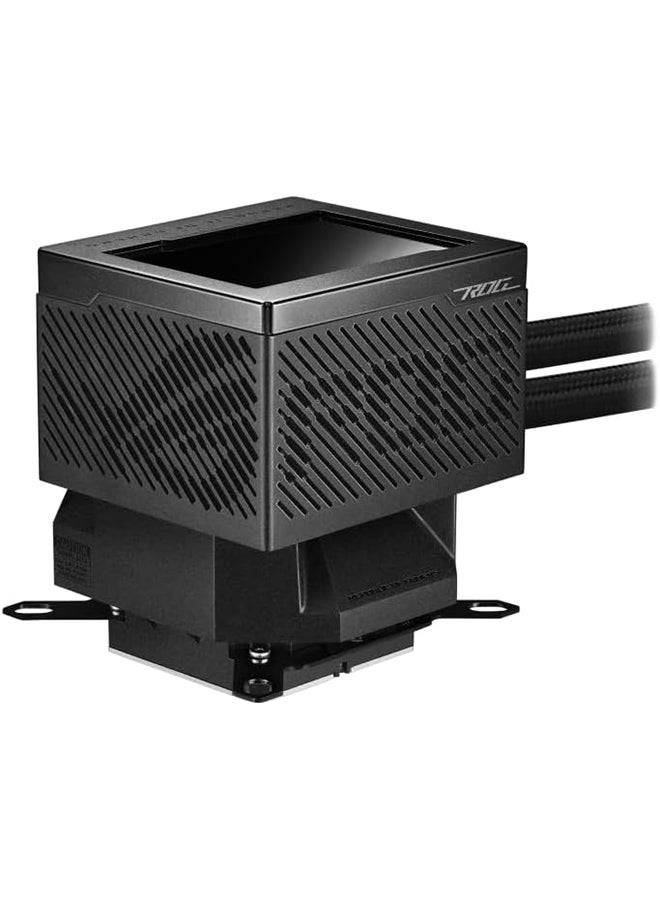 ASUS - ROG Ryujin III 360 all-in-one liquid CPU cooler with 3.5" LCD, Asetek 8th gen pump, pump embedded fan and 3x Noctua 2000 PWM 120mm radiator fans Black - Image 1