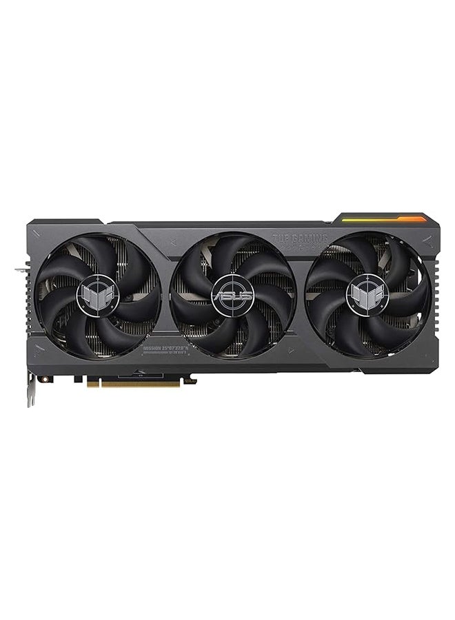 TUF-RTX-4090-O24G-GAMING OC Edition Graphic Card, 24GB GDDR6X 384-bit Memory, 2565 MH Boost Clock, 16384 Cuda Cores, 21 Gbps, 3.65 Slot, PCI 4.0, OpenGL4.6 | 90YV0IE0-M0NA00 Black