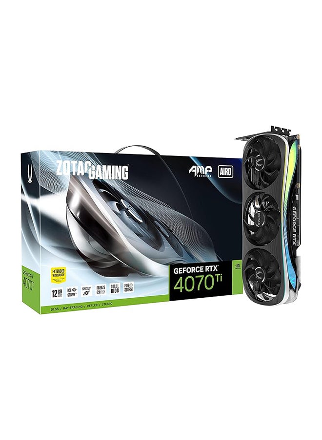 ZOTAC - Gaming GeForce RTX 4070 Ti AMP Extreme AIRO DLSS 3 12GB GDDR6X 192-bit 21 Gbps PCIE 4.0 Gaming Graphics Card, IceStorm 2.0 Advanced Cooling, Spectra 2.0 RGB Lighting, ZT-D40710B-10P Black - Image 1