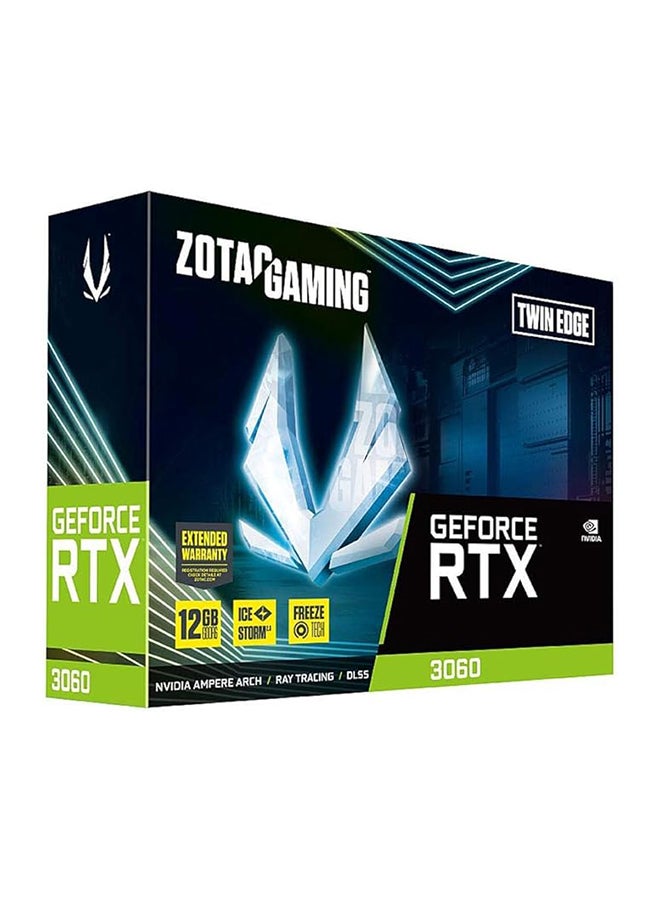 زوتاك - بطاقة رسومات الألعاب GeForce RTX 3060 Twin Edge 12GB GDDR6 192 بت 15 جيجابت في الثانية PCIE 4.0، تبريد IceStorm 2.0، تحكم نشط في المروحة، إيقاف مروحة التجميد، ZT-A30600E-10M - Image 1