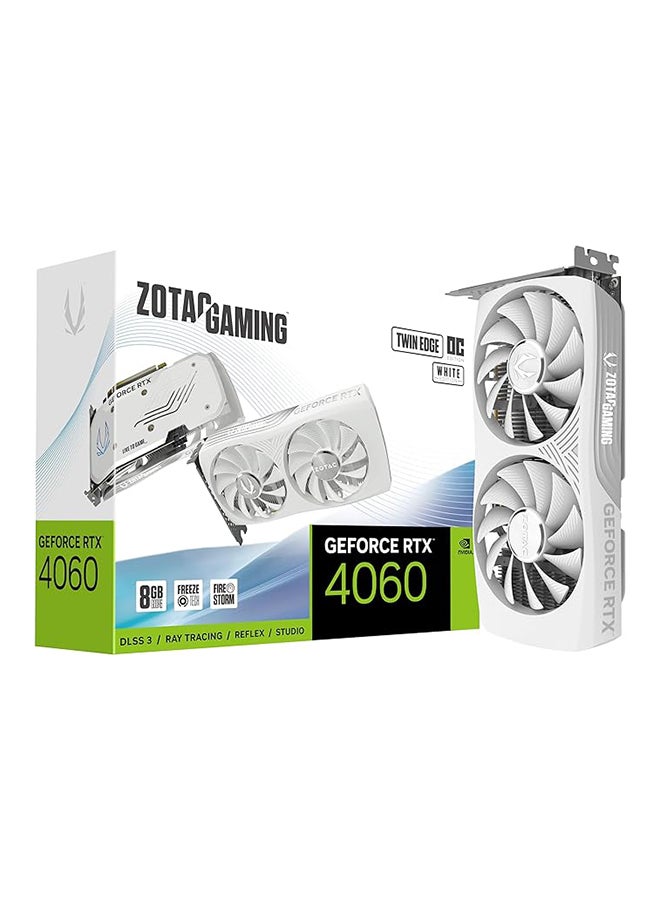 ZOTAC Gaming GeForce RTX 4060 8GB Twin Edge OC White Edition DLSS 3 8GB GDDR6 128-bit 17 Gbps PCIE 4.0 Compact Gaming Graphics Card, ZT-D40600Q-10M Black - Image 1