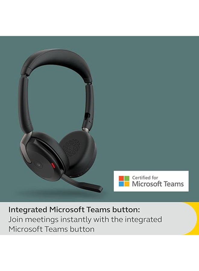 Evolve2 65 Flex، Link380a MS ستيريو، أسود كبير