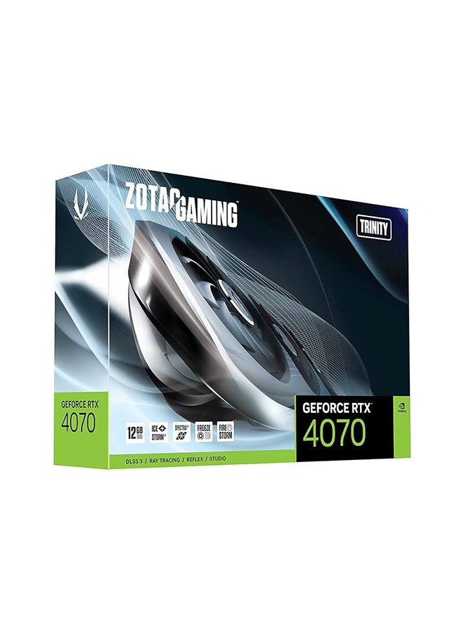 Gaming GeForce RTX 4070 Trinity DLSS 3 12GB GDDR6X 192-bit 21 Gbps PCIE 4.0 Gaming Graphics Card, IceStorm 2.0 Advanced Cooling, Spectra 2.0 RGB Lighting, ZT-D40700D-10P Black