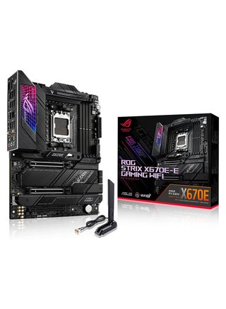 ROG STRIX X670E-E GAMING WIFI ATX Motherboard, AMD X670 Chipset, AM5 Socket, Intel 2.5 Gb Ethernet, 4xDual Channel DDR5-6400, 128GB Max Memory, 4xSATA 6Gb/s, PCIe 5.0, HDMI/DP | 90MB1BR0-M0EAY0 Black - pnsku/N70023215V/45/_/1706160937/3857e885-1bff-4ab8-a9db-e8ef7cee53da