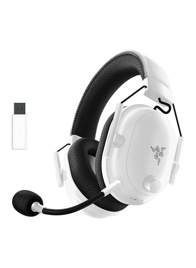 BlackShark V2 Pro Wireless Gaming Headset 2023 Edition: 50MM Titanium Drivers - HyperClear Super Wideband Mic - Noise-isolating Earcups - Ultra-Soft Memory Foam - 70 Hour Battery Life White