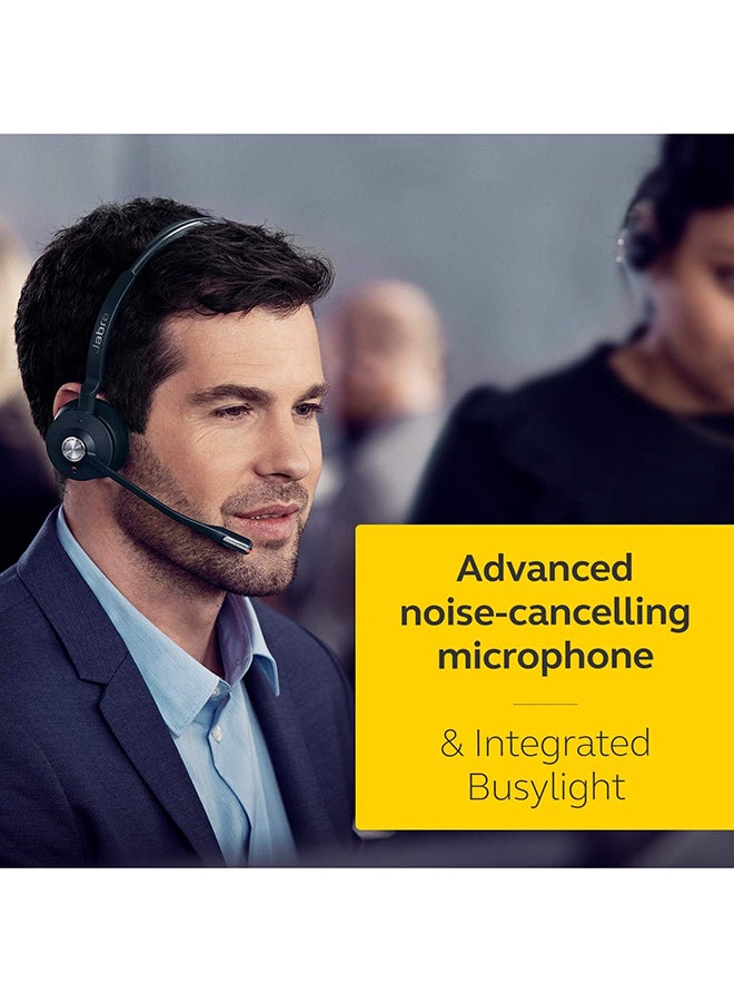 Jabra - Engage 75 On-Ear DECT Stereo Headset - Skype For Business Certified Wireless Headphones with Advanced Noise Cancellation for Deskphones and Softphones – UK Version Black - Image 1