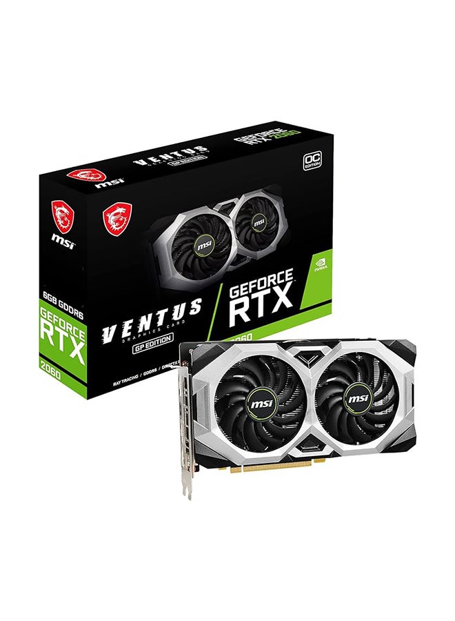 MSI - GeForce RTX 2060 VENTUS GP OC Gaming Graphics Card - 6GB GDDR6, 1710 MHz, PCI Express x16 3.0, 192-bit, 3x DP v 1.4a, HDMI 2.0b (Supports 4K) Black - Image 1