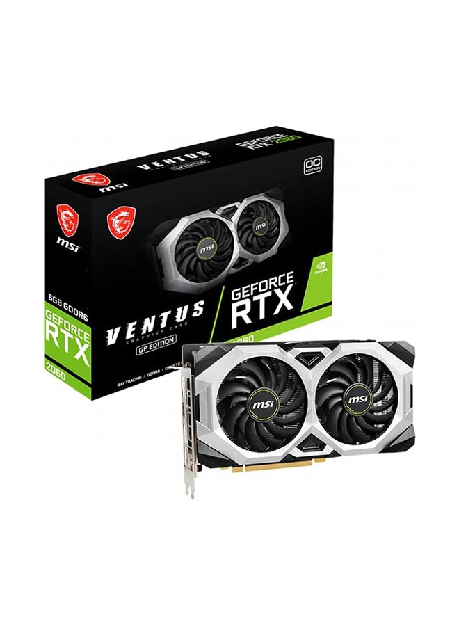 MSI - GeForce RTX 2060 VENTUS GP OC Gaming Graphics Card - 6GB GDDR6, 1710 MHz, PCI Express x16 3.0, 192-bit, 3x DP v 1.4a, HDMI 2.0b (Supports 4K) Black - Image 1