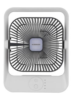 Olsenmark 8" Rechargeable Table Fan, Working Time up to 9 Hours, 3 Speed Controls, High Performance Battery for High Speed Wind, 2 Years Warranty OMF1851 White & Black  - Image 2