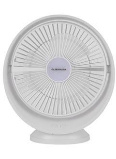 Olsenmark 8" Rechargeable Table Fan, Working Time up to 9 Hours, 3 Speed Controls, High Performance Battery, 2 Years Warranty OMF1850 White  - Image 5