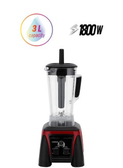 Olsenmark Heavy-Duty Professional Blender Speed Option with Pulse Function, Over-Current Protection Setting, Commercial-Grade Powerful Motor, 3L Unbreakable PC Jar 3 L 1800 W OMSB2494 BLACK AND RED  - Image 1