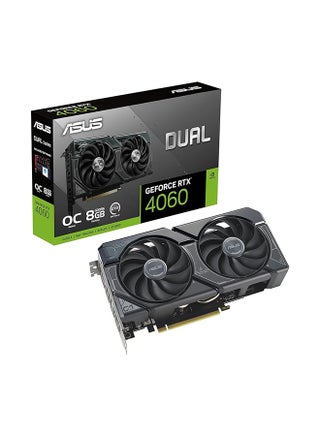 Dual GeForce RTX 4060 EVO OC Graphics Card, 8GB GDDR6 128-bit Memory, 2535 MHz OC Boost Clock, 17 Gbps Memory Speed, PCI E 4.0, DisplayPort 1.4a / HDMI 2.1a | 90YV0JC7-M0NA00 Black - pnsku/N70023302V/45/_/1699860003/ec4805ef-ebf6-4834-9032-b2160488fd17