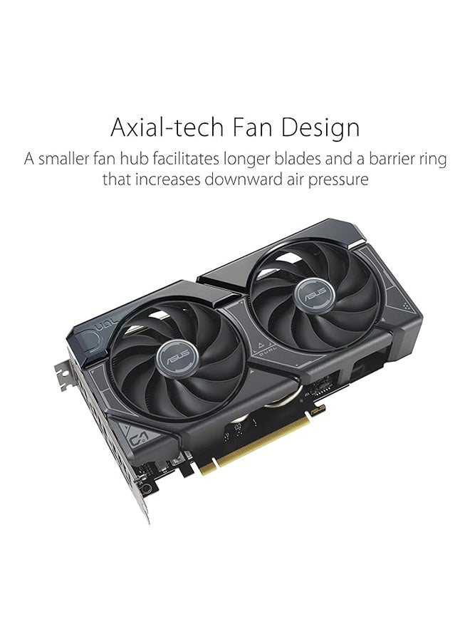 ASUS - Dual GeForce RTX 4060 EVO OC Graphics Card, 8GB GDDR6 128-bit Memory, 2535 MHz OC Boost Clock, 17 Gbps Memory Speed, PCI E 4.0, DisplayPort 1.4a / HDMI 2.1a | 90YV0JC7-M0NA00 Black - Image 1