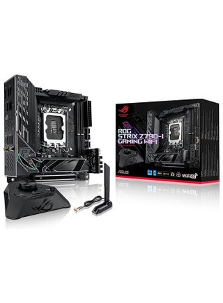 ROG STRIX Z790-I GAMING Wi-Fi Motherboard – Intel LGA1700 Socket, Compatible with 12th/13th/14th Gen Intel Core Processors, Intel Z790 Chipset, Supports DDR5 Memory Up to 96GB (7600MHz OC), PCIe 5.0 x16 Slot, 2.5Gb Ethernet, Wi-Fi 6E, Thunderbolt 4, USB 3.2 Gen 2x2, HDMI 2.1, Aura Sync RGB, Mini-ITX Form Factor, Includes ROG FPS-II Card and Cooling Solutions | 90MB1CM0-M0EAY0 Black - pnsku/N70023337V/45/_/1699972509/c214831c-afc0-4ac4-95d8-d3744978ffda