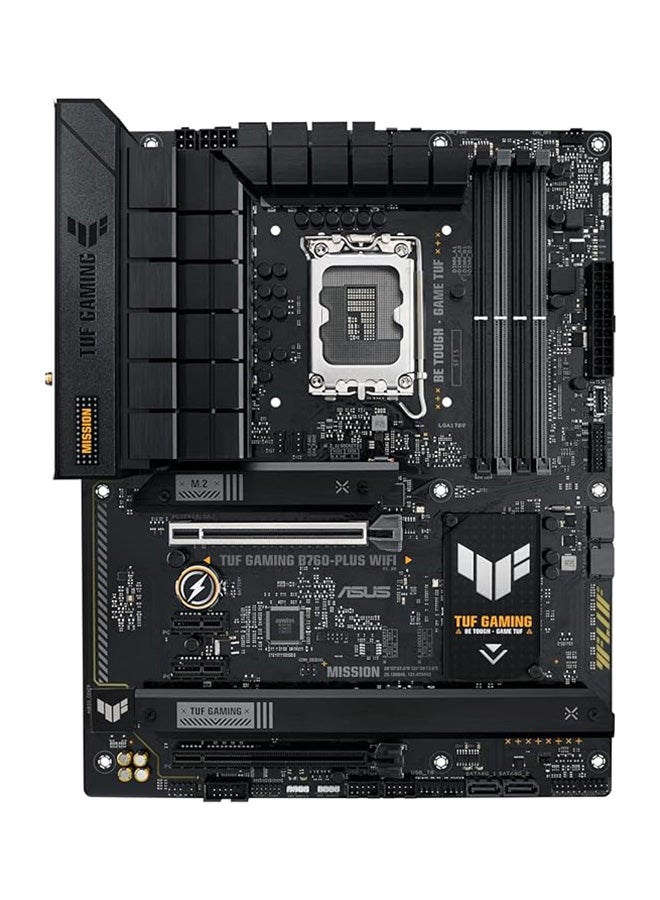 ASUS TUF Gaming B760-PLUS Wi-Fi, Intel 12th and 13th Gen, LGA 1700 ATX Motherboard, PCIe 5.0, 3xPCIe 4.0 M.2 Slots, DDR4, 2.5Gb LAN- Black  - Image 2