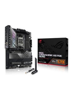 ASUS ROG Crosshair X670E Hero, WiFi 6E, Socket AM5, LGA 1718, Ryzen 7000 Gaming Motherboard, 18+2 Power Stages,?PCIe 5.0, DDR5, 5xM.2 Slots Black  - Image 2