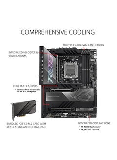 ASUS ROG Crosshair X670E Hero, WiFi 6E, Socket AM5, LGA 1718, Ryzen 7000 Gaming Motherboard, 18+2 Power Stages,?PCIe 5.0, DDR5, 5xM.2 Slots Black  - Image 3