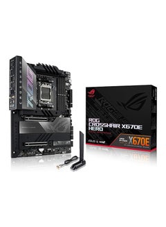 ASUS ROG Crosshair X670E Hero, WiFi 6E, Socket AM5, LGA 1718, Ryzen 7000 Gaming Motherboard, 18+2 Power Stages,?PCIe 5.0, DDR5, 5xM.2 Slots Black  - Image 1