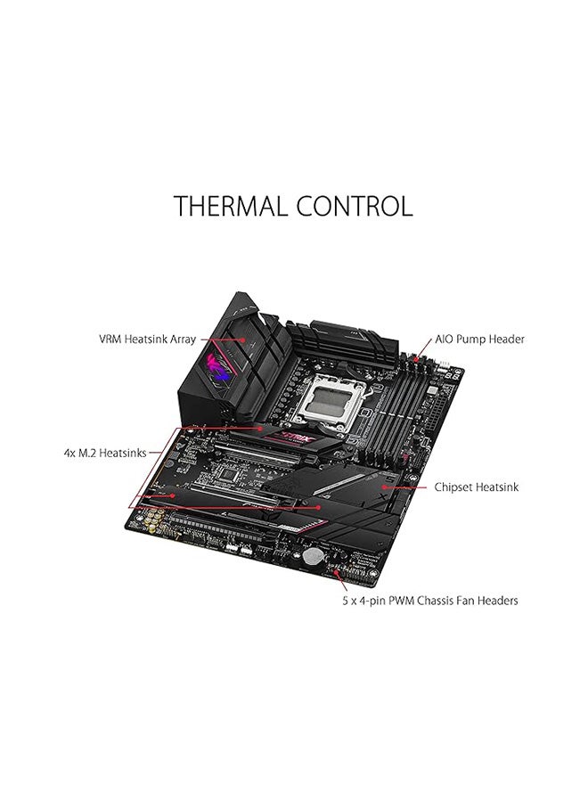 Rog Strix B650E-E Gaming Wifi ATX DDR5 Motherboard, AMD Socket AM5, B650 Chipset, 2.5Gb Ethernet, Bluetooth, WiFi 6E 6GHz, Max 128GB 4xDIMM Memory, PCIe 5.0x16, 4xM.2 Slot Black - pnsku/N70023342V/45/_/1699972424/76016832-57df-4144-9425-d909909b1eb5