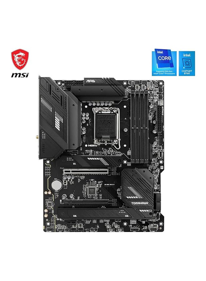 MSI - MAG B760 TOMAHAWK WIFI DDR4 LGA1700 ATX Motherboard, Intel B760 Chipset, 4x DDR4, 128GB Max Memory Capacity, Wi-Fi 6E, 2.5Gbps LAN, 2x PCI-E x16, 3x M.2 1x HDMI 1x DP, USB 2.0/3.2 Black - Image 1