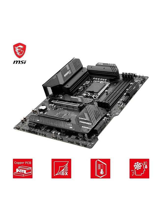 MSI - MAG B760 TOMAHAWK WIFI DDR4 LGA1700 ATX Motherboard, Intel B760 Chipset, 4x DDR4, 128GB Max Memory Capacity, Wi-Fi 6E, 2.5Gbps LAN, 2x PCI-E x16, 3x M.2 1x HDMI 1x DP, USB 2.0/3.2 Black - Image 1