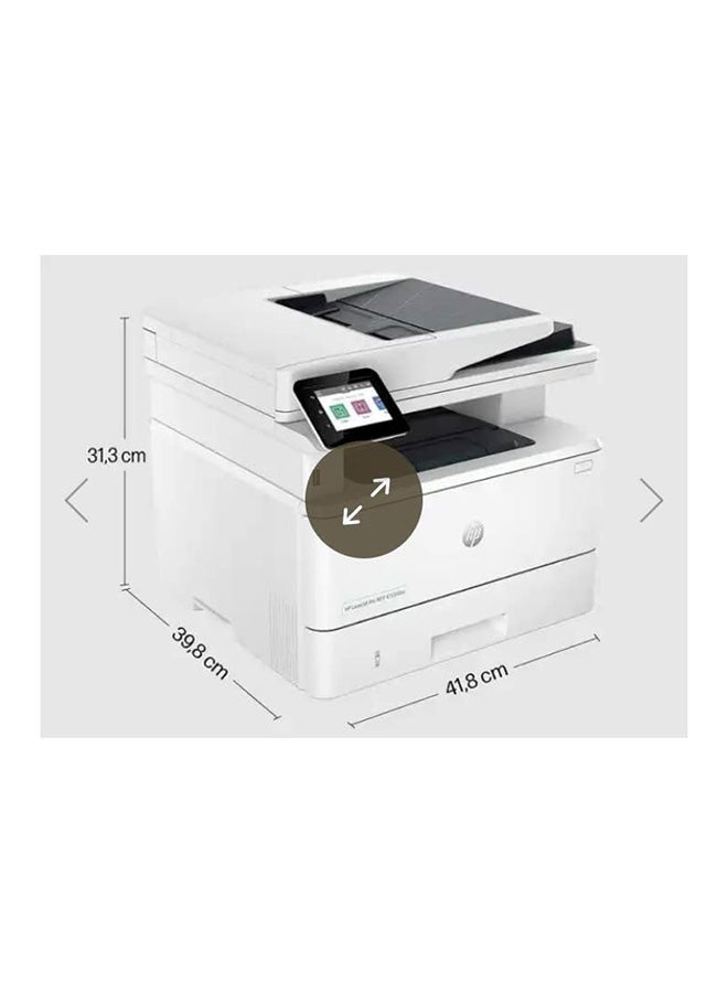 HP - LaserJet Pro MFP 4103dw Printer, 2.7" Color Touchscreen Display, Up to 42ppm Print Speed, Up to 40cpm Copy Speed, 50 Sheets ADF Capacity, 2Z627A White - Image 1