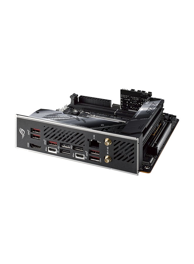 ASUS - Rog Strix X670E-I Gaming Wifi Mini-ITX Motherboard, AMD AM5 Socket, AMD X670 Chipset, 2xDIMM, Max 64GB DDR5, WiFi 6E 6GHz, 2xM.2 Slots,1xPCIe 5x16, 1x HDMI/2xUSB4 | 90MB1B70-M0EAY0 Black - Image 1