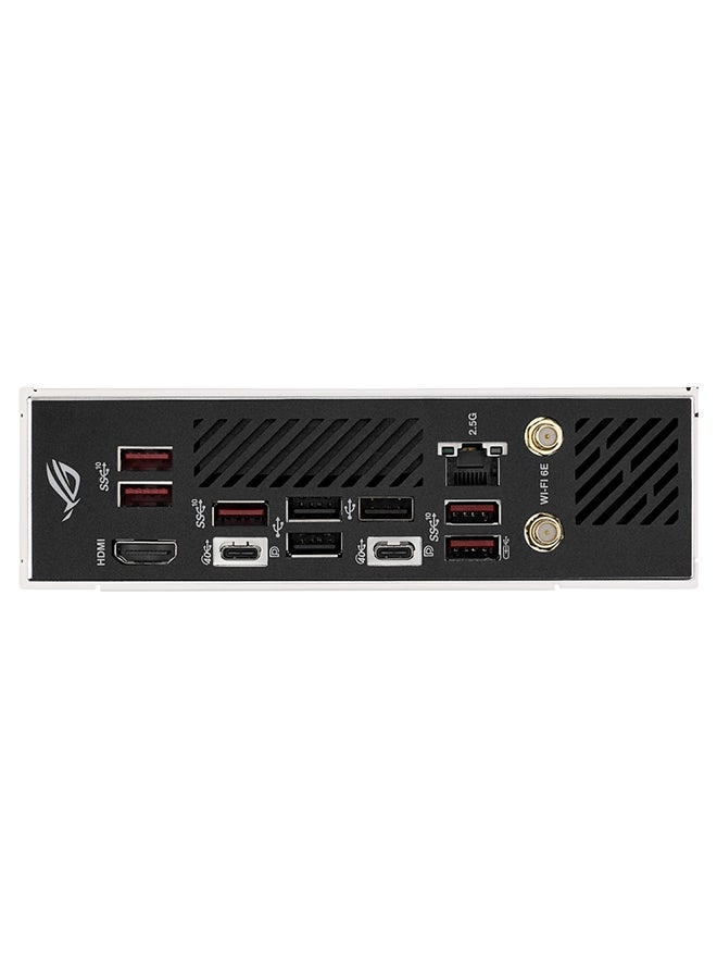 ASUS - Rog Strix X670E-I Gaming Wifi Mini-ITX Motherboard, AMD AM5 Socket, AMD X670 Chipset, 2xDIMM, Max 64GB DDR5, WiFi 6E 6GHz, 2xM.2 Slots,1xPCIe 5x16, 1x HDMI/2xUSB4 | 90MB1B70-M0EAY0 Black - Image 1